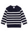 Jersey de rayas en lana y algodón para bebé niño azul SMOKING/blanco MARSHMALLOW