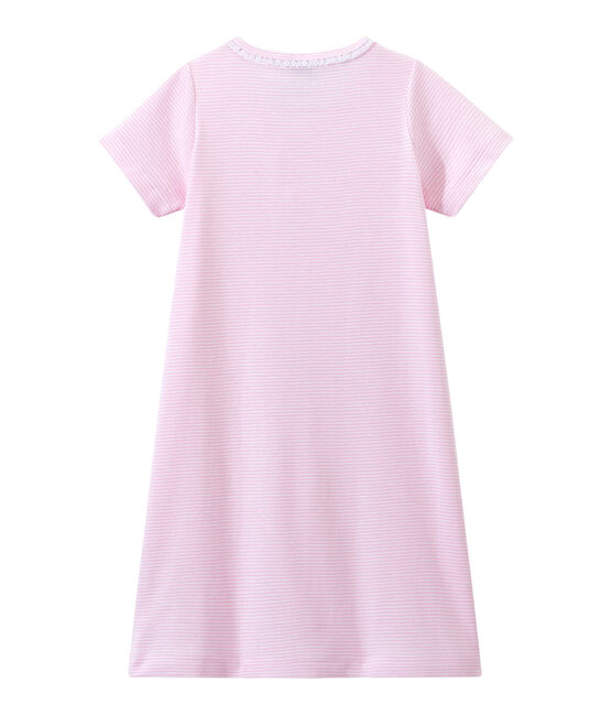 Camisón milrayas para niña rosa BABYLONE/blanco ECUME