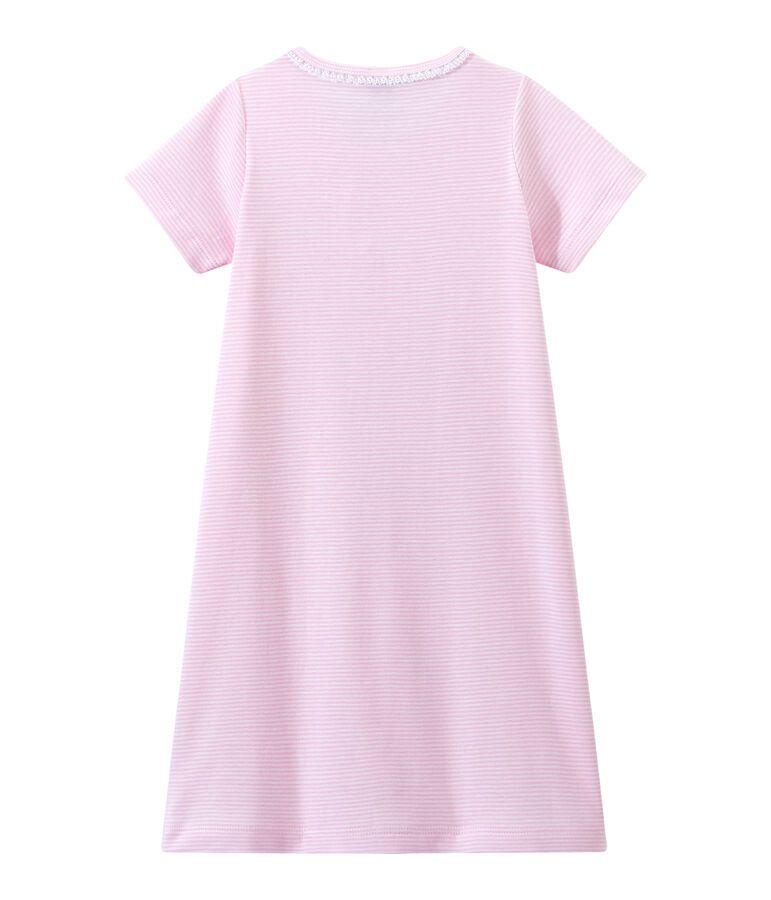 Camis&oacute;n milrayas para ni&ntilde;a rosa/blanco