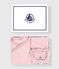 Conjunto de regalo de 2 piezas de terciopelo y body con estampado de corazones para bebé rosa JOLI
