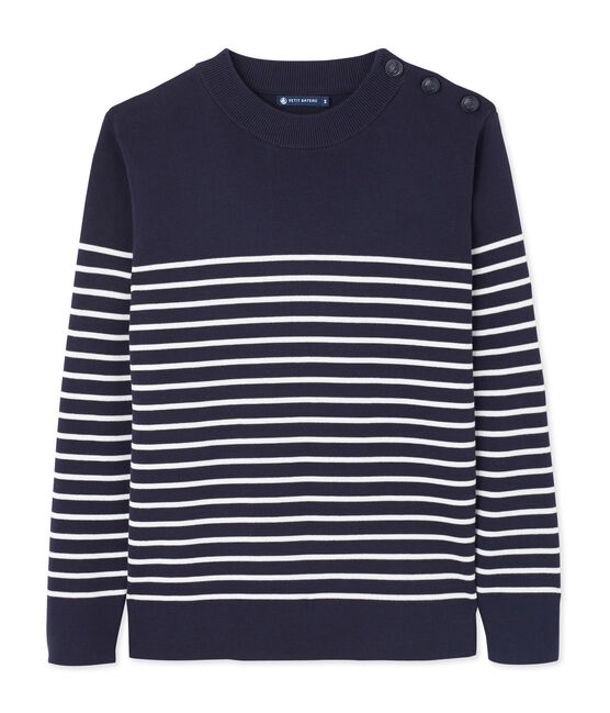 Jersey marinero a rayas en bloque para hombre azul SMOKING/blanco LAIT