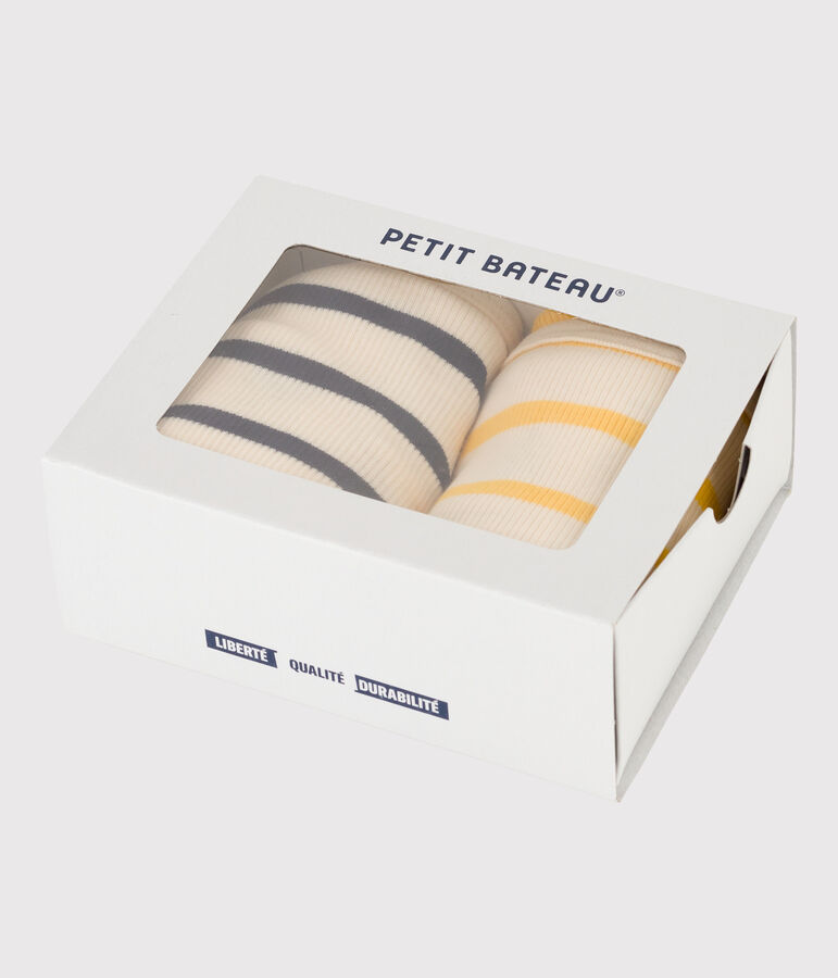 Juego de 2 braguitas de algod&oacute;n de talle alto para mujer multicolor