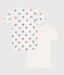Juego de 2 camisetas infantiles de algodón de manga corta con corazones variante 1