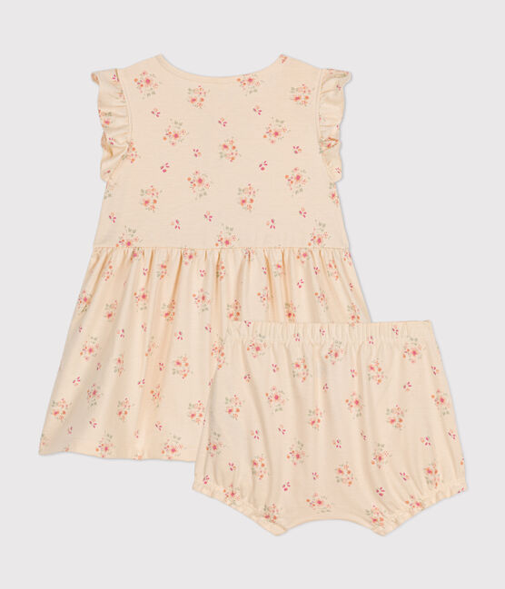 Vestido y pololo de jersey ligero para bebé blanco AVALANCHE/ MULTICO