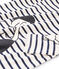 Camiseta marinera de mujer beige COQUILLE/azul SMOKING