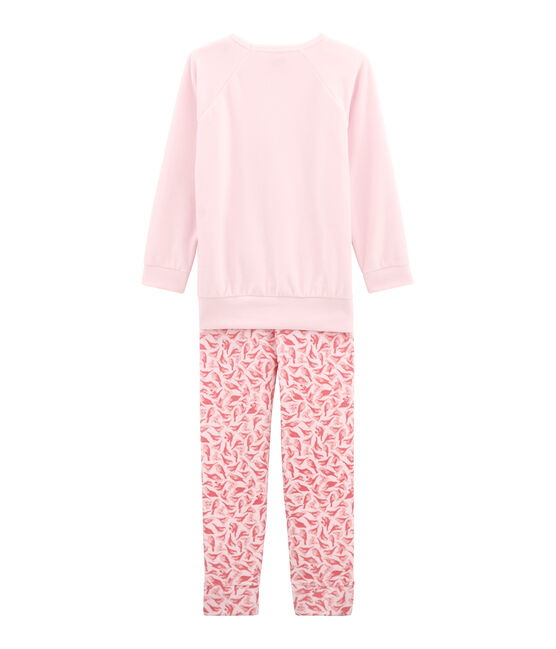 Pijama para niña rosa VIENNE/blanco MULTICO