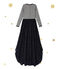 Vestido manga larga efecto 2 en 1 Petit bateau x Marie-Agnès Gillot azul SMOKING/beige COQUILLE