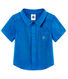 Camisa manga corta de lino para bebé niño