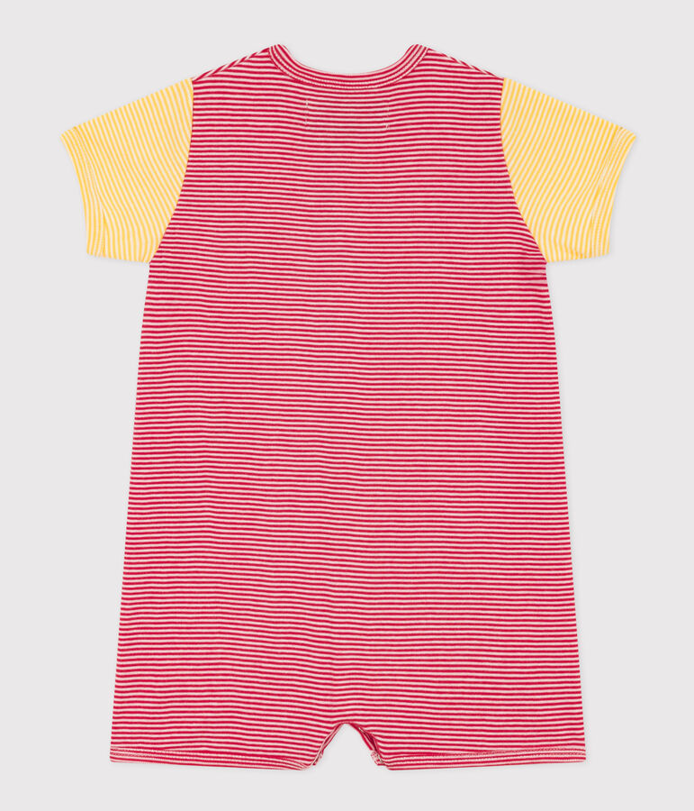 Pelele corto Petit Bateau X Snoopy de algod&oacute;n para beb&eacute; rojo/blanco