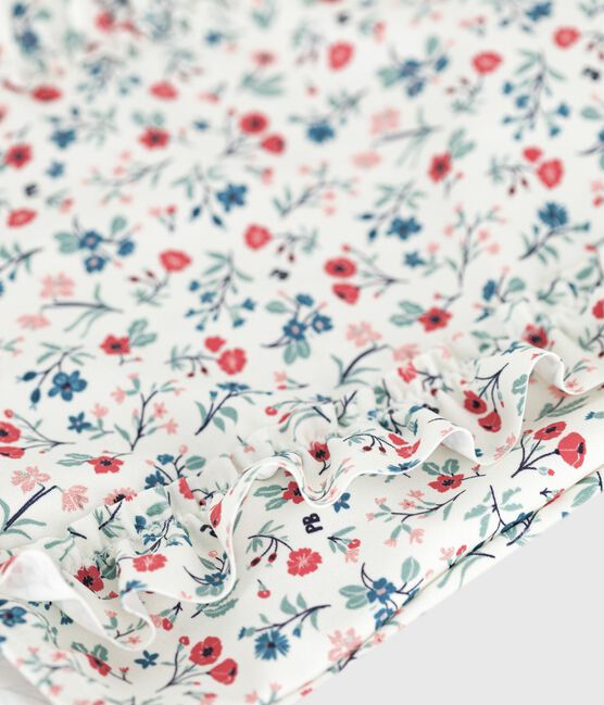 Bañador con volantes y estampado de flores para bebé blanco MARSHMALLOW/blanco MULTICO