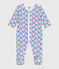 Pijama de algodón con flores para bebé blanco MARSHMALLOW/blanco MULTICO