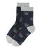 Calcetines floreados para niña azul SMOKING/blanco MULTICO