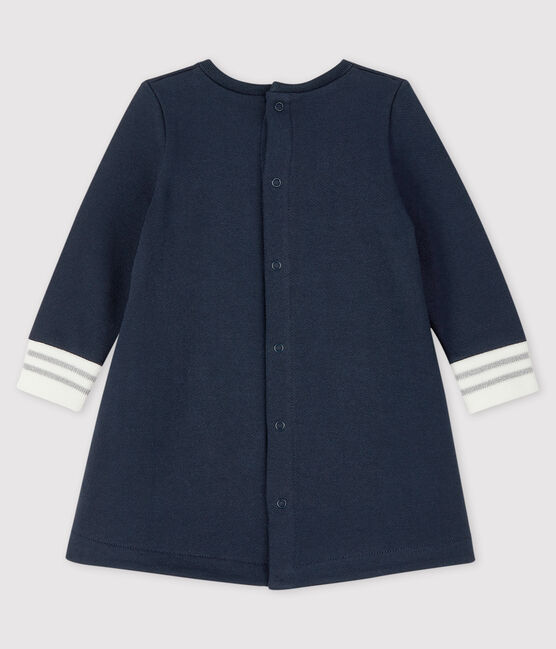 Vestido de manga larga para bebé niña azul SMOKING/blanco MARSHMALLOW