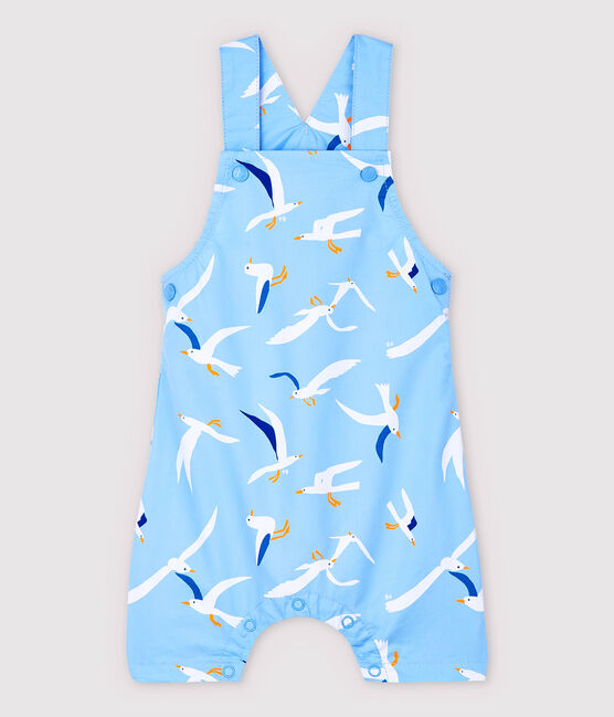 Peto corto de sarga irresistible de bebé niño azul JASMIN/blanco MULTICO