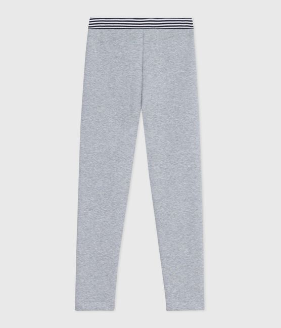 Pantalón infantil tipo leggings liso de algodón gris FUMEE CHINE