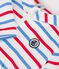 Sudadera con capucha a rayas de jersey grueso para bebé blanco MARSHMALLOW/blanco MULTICO