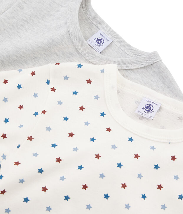 Par de camisetas de manga corta infantiles para ni&ntilde;o multicolor