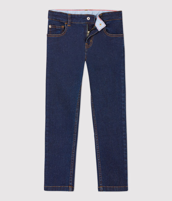 Pantalón slim de tejido vaquero de niño azul DENIM BLEU FONCE
