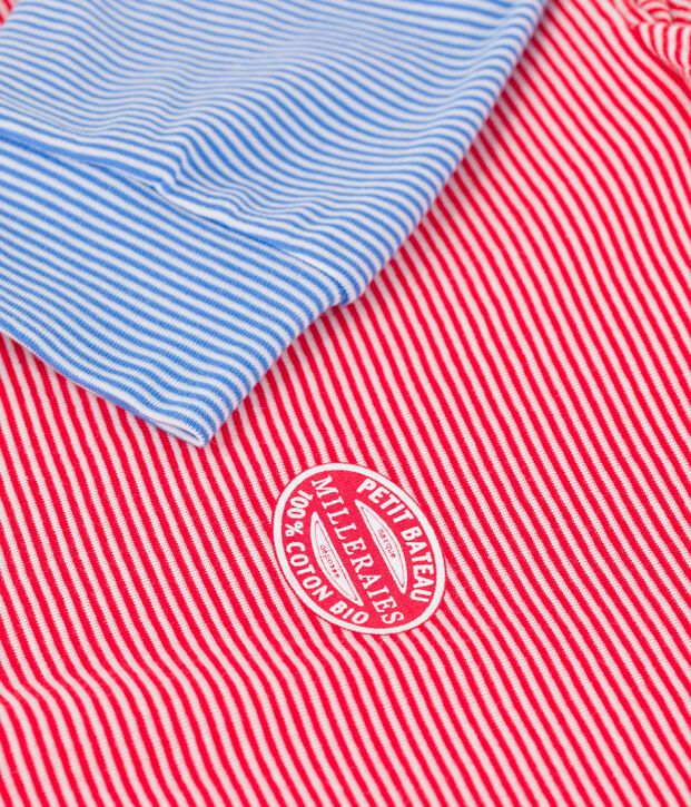 Sudadera con capucha de algod&oacute;n ORG&Aacute;NICO de mujer rojo/blanco