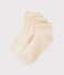 Lote de 2 pares de calcetines niña blanco MARSHMALLOW/rosa MINOIS