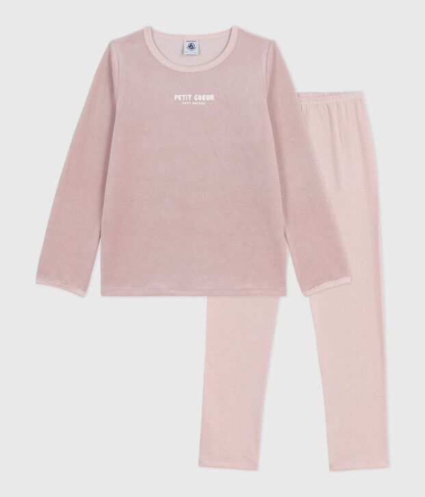 Pyjama en velours enfant rosa/multicolor