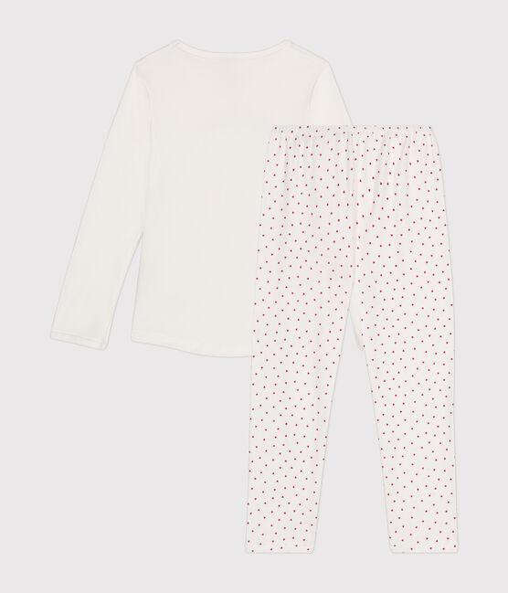 Pijama infantil de algodón blanco MARSHMALLOW/blanco MULTICO