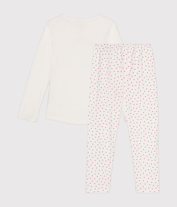 Pijama infantil de algod&oacute;n blanco/multicolor