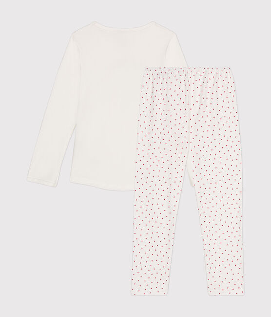 Pijama infantil de algodón blanco MARSHMALLOW/blanco MULTICO