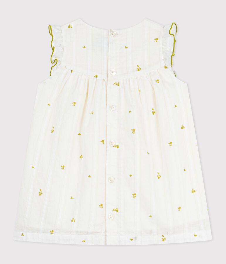 Vestido de algod&oacute;n sin mangas con estampado de flores para beb&eacute; verde/verde