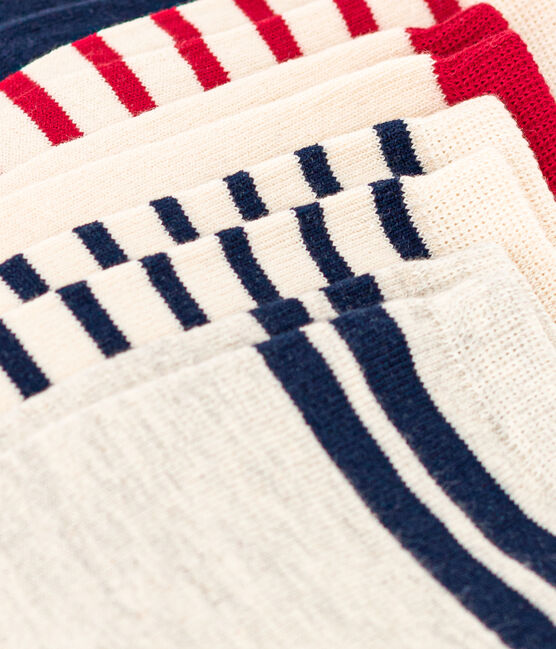 Juego de 5 pares de calcetines azul blanco rojo para niño/niña variante 1