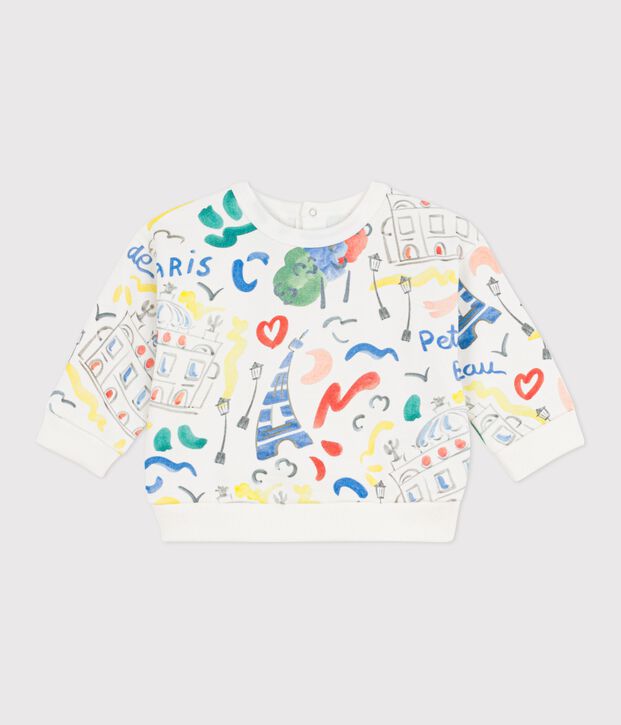 Sudadera de algod&oacute;n con estampado &Oacute;pera de Par&iacute;s para beb&eacute; blanco/multicolor