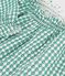 Blusa infantil de algod&oacute;n de manga larga con cuello y estampado verde/blanco