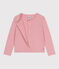 Cárdigan infantil de algodón liso rosa CHARME
