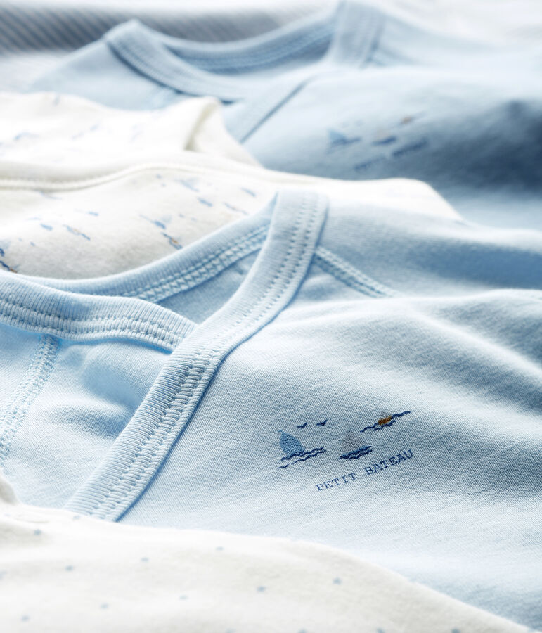 Lote de 5 bodies de nacimiento de manga larga para beb&eacute; multicolor