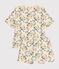 Pijama con pantalón corto y camiseta de algodón con motivo floral para mujer blanco AVALANCHE/ MULTICO