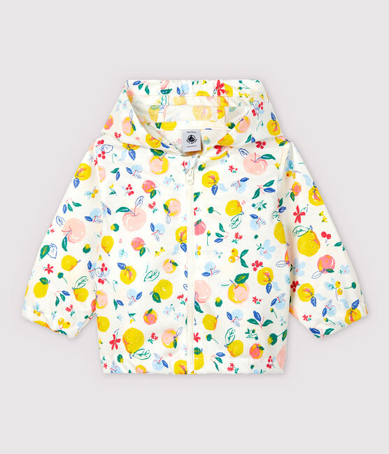 Cortavientos de punto revestido de bebé niño blanco MARSHMALLOW/blanco MULTICO