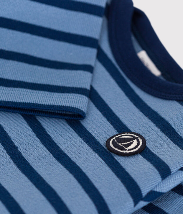 Marinera de algod&oacute;n grueso para beb&eacute; azul/azul