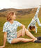 Pijama snugfit de algodón con flor blanco MARSHMALLOW/ ROVER