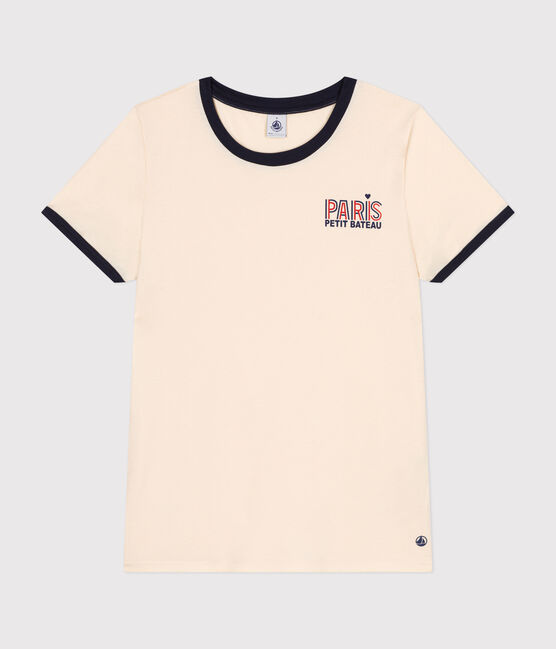 Camiseta La Recta con París de algodón para mujer crudo AVALANCHE