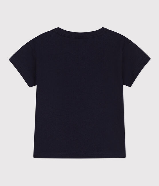 Camiseta de manga corta de punto con motivo para bebé azul SMOKING