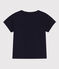 Camiseta de manga corta de punto con motivo para bebé azul SMOKING