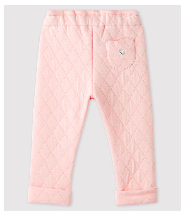 Pantal&oacute;n de t&uacute;bico acolchado de beb&eacute; ni&ntilde;a rosa