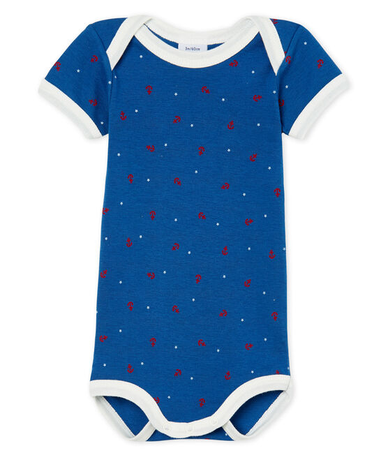 Body manga corta para bebé niño blanco MARSHMALLOW/blanco MULTICO