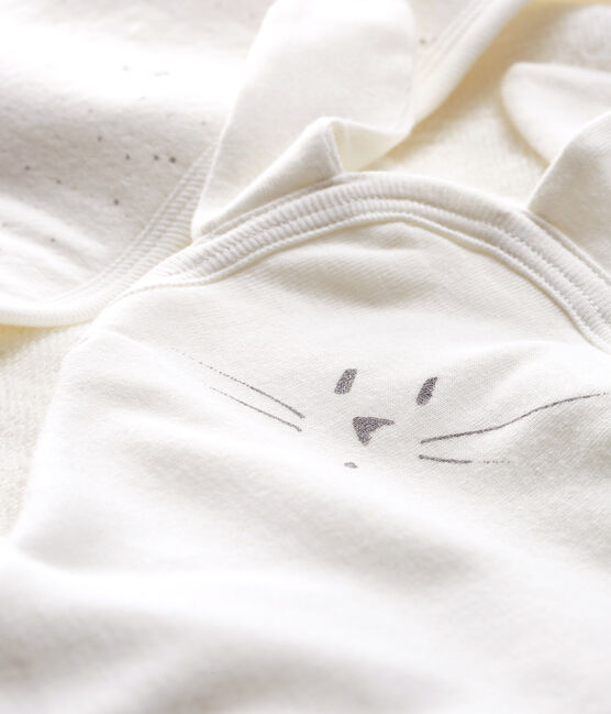 Capa cuadrada de baño y peluche de BE de túbico blanco MARSHMALLOW/blanco MULTICO