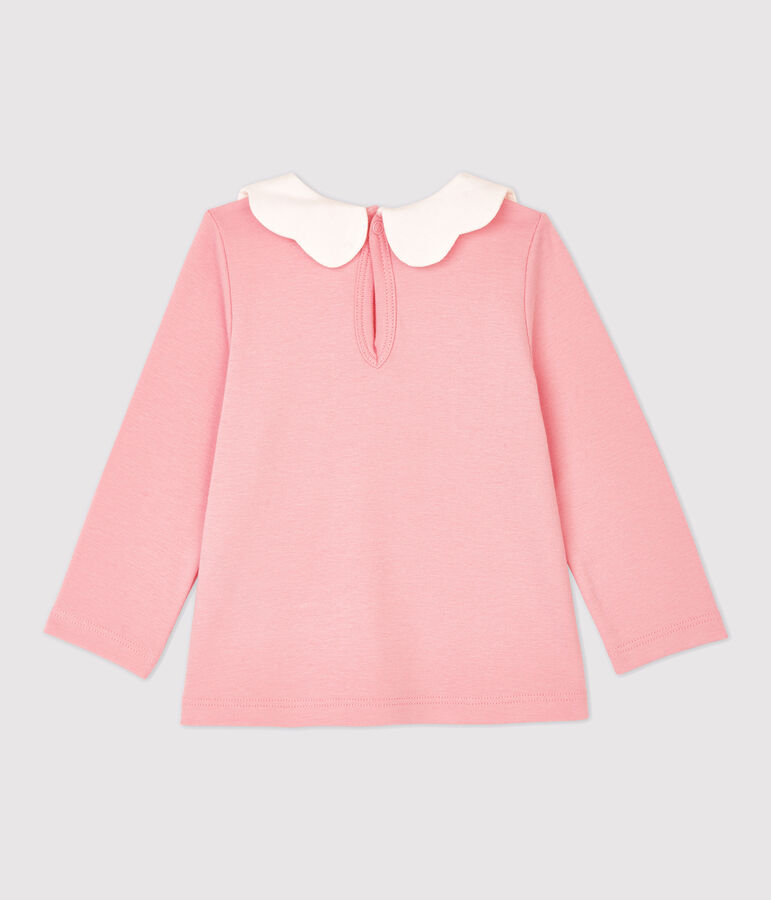 Blusa de algod&oacute;n de beb&eacute;. rosa