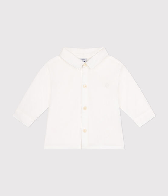 Camisa de popelina para bebé blanco ECUME