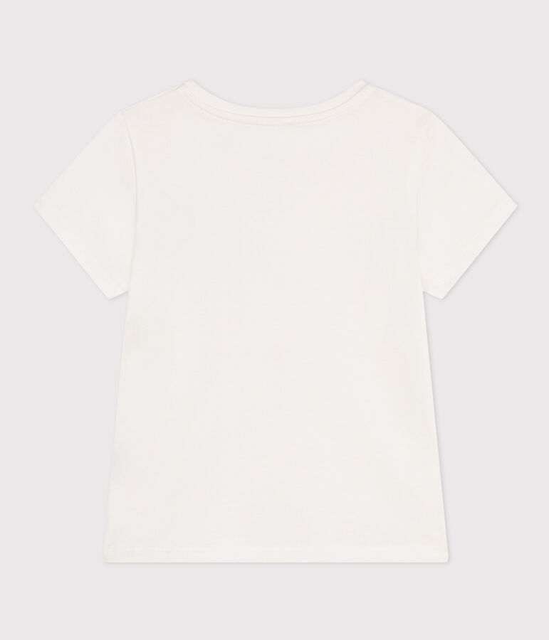 Camiseta de punto ligero para ni&ntilde;a blanco