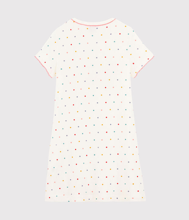 Camis&oacute;n para ni&ntilde;a de punto blanco/multicolor