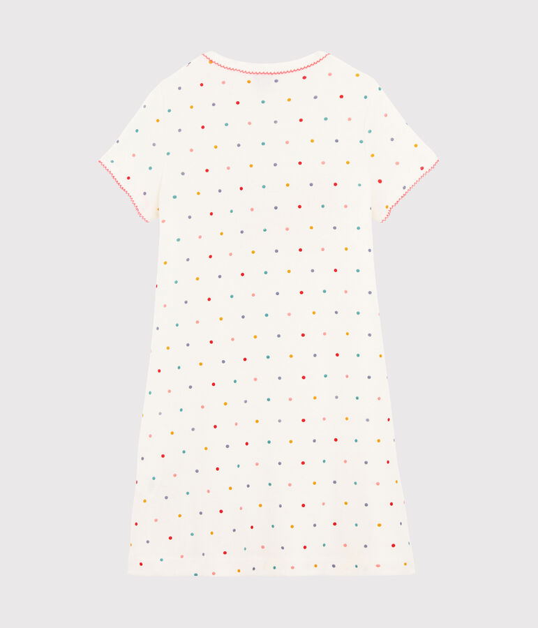 Camis&oacute;n para ni&ntilde;a de punto blanco/multicolor