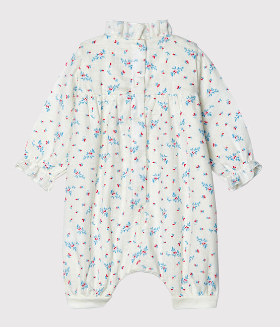Mono para bebé niña de tejido de pañal blanco MARSHMALLOW/blanco MULTICO